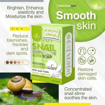 Snail Body White Acne Soap Precious Skin